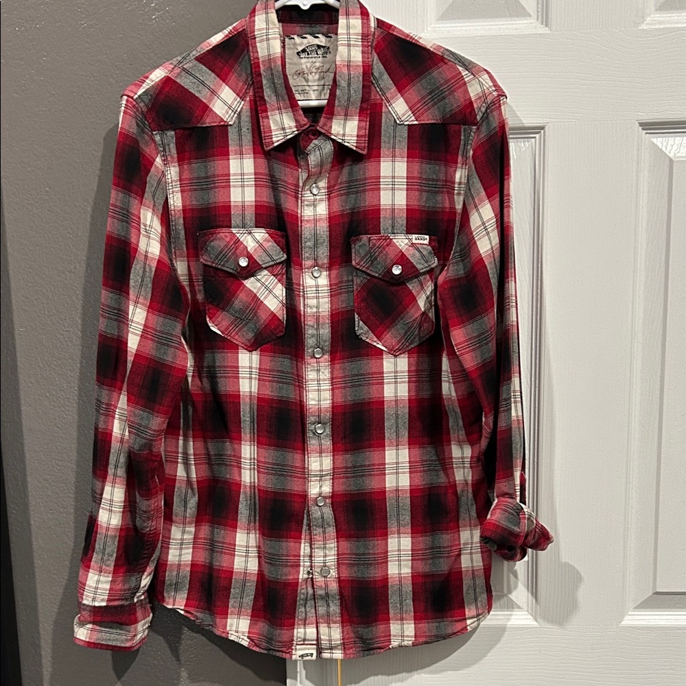 Vans button down with pearl snaps